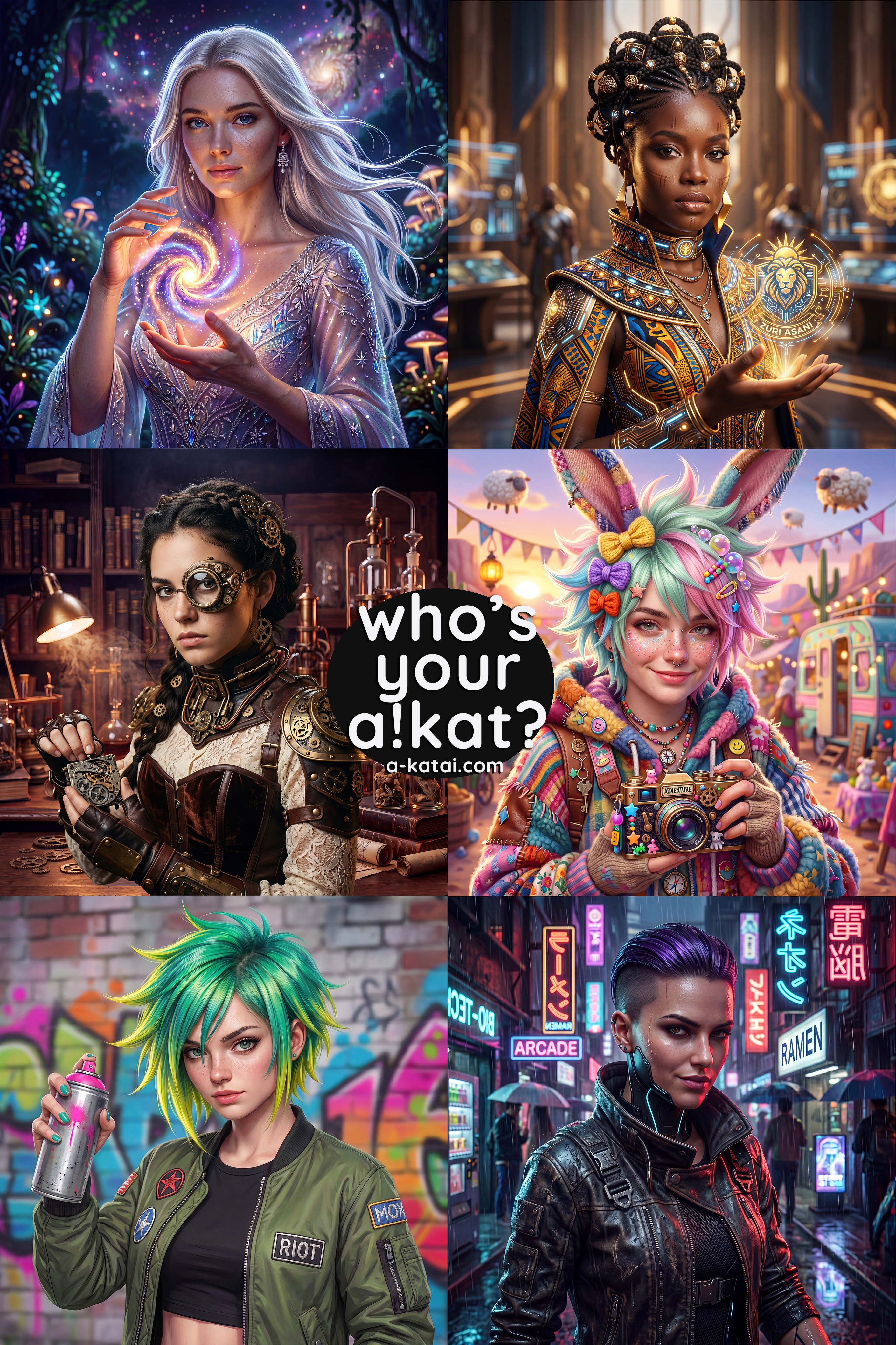 Who's Your A!Kat Custom Grid Assembly Layout